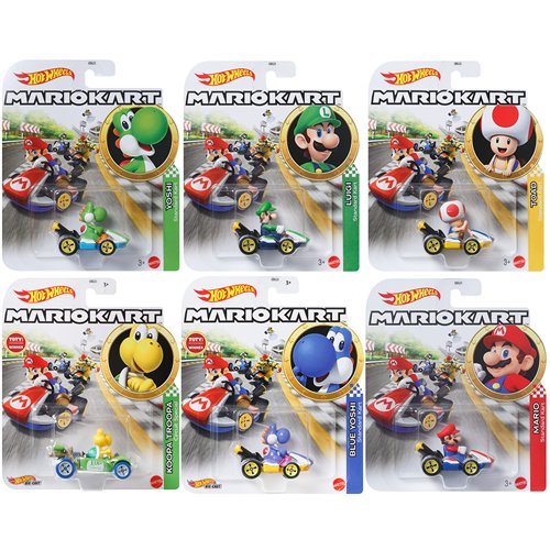 Mario Kart Hot Wheels 2026 Mix 6 Vehicle Case of 8