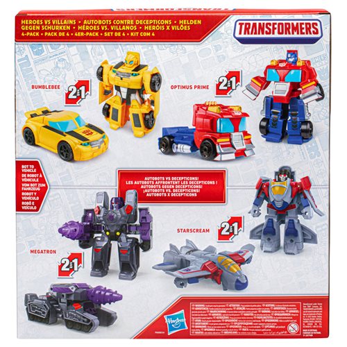 Transformers Heroes vs Villains 4-Pack Autobot and Decepticons