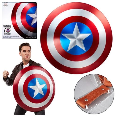 Hasbro Marvel Legends Captain America 75th Anniversary 1:1 Metal Shield InStock 