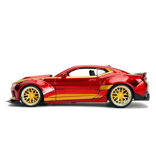 Iron Man Hollywood Rides 2016 Chevy Camaro 1:24 Scale Die-Cast Metal Vehicle with Figure