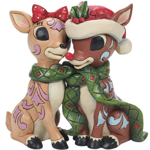 Rudolph the Red-Nosed Reindeer udolph and Clarice by Jim Shore Statue