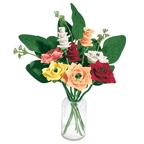 Blooms by Play-Doh Rosy Petite Flower Bouquet Making Kit