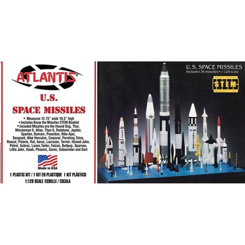 U.S. Space Missile Set of 36 STEM 1:128 Scale Plastic Model Kits