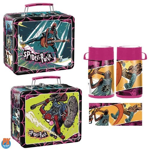 Spider-Punk Tin Titans Lunch Box with Thermos - SDCC 2024 Previews Exclusive