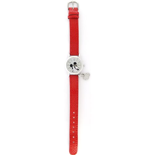 Mickey Mouse Red Watch with Charm Dangle