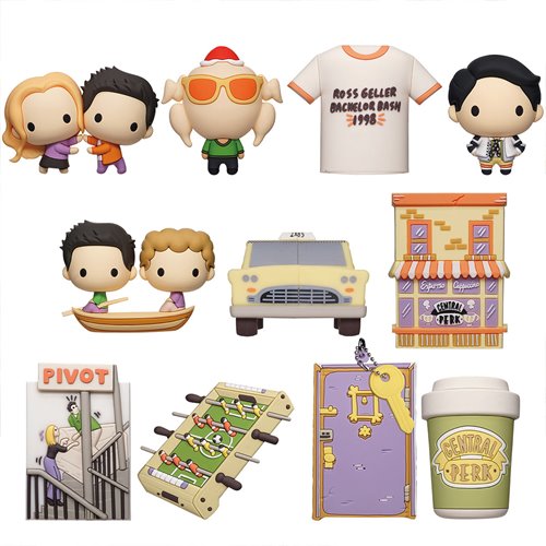 Friends Series 6 3D Foam Bag Clip Display Case of 24