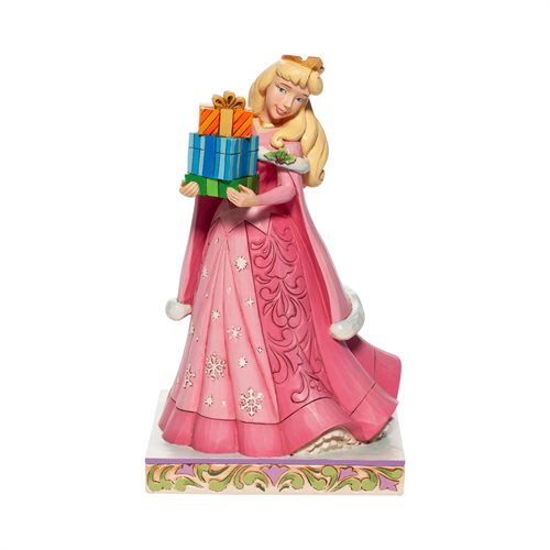 Disney Traditions Sleeping Beauty Aurora Christmas Gifts of Joy Statue by Jim Shore