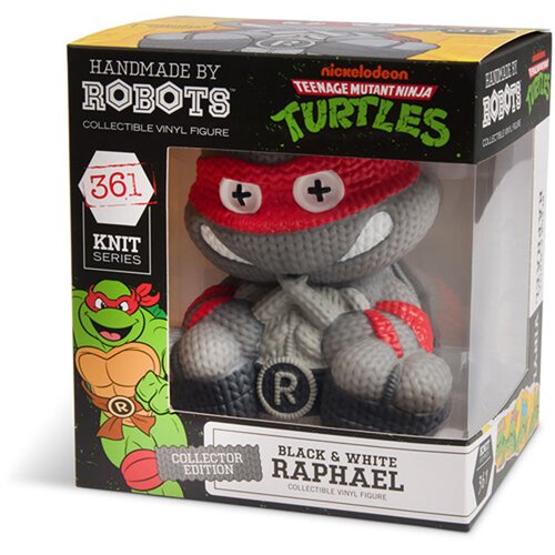 Teenage Mutant Ninja Turtles Raphael #361 Black and White Handmade by Robots Vinyl Figure