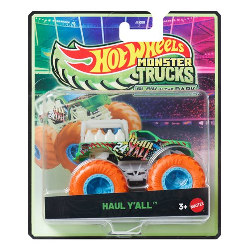 Hot Wheels Monster Trucks Glow in the Dark Vehicle 2026 Mix 3 Case of 6