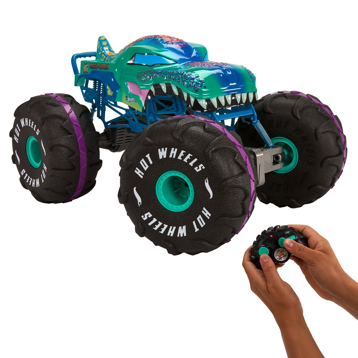  Hot Wheels Monster Trucks 1:24 Scale Mega Wrex New for 2020,  red : Toys & Games