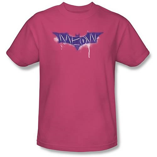 Batman Dark Knight Rises Spray Meow Pink T-Shirt