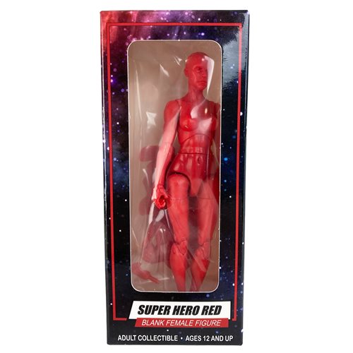 Vitruvian H.A.C.K.S. Super Hero Red Blanks Female Action Figure