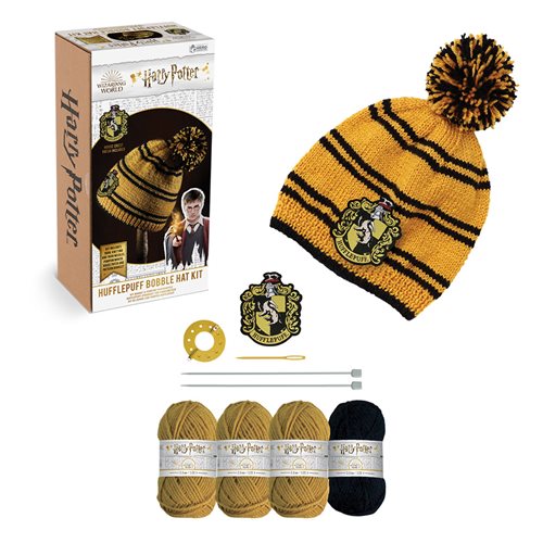Harry Potter Wizarding World Collection Hufflepuff Bobble Hat Knitting Kit