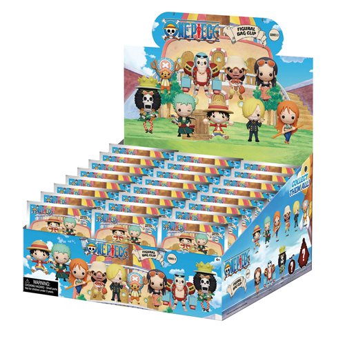 One Piece Series 3 3D Foam Bag Clip Random 6-Pack