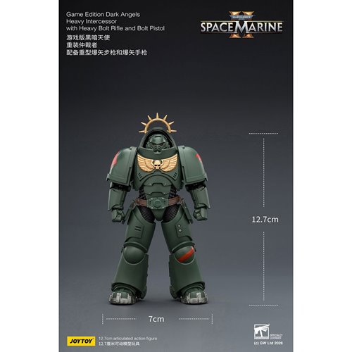 Joy Toy Warhammer 40K Space Marines Game Edition Dark Angels Heavy Intercessor Rifle & Pistol 1:18 S