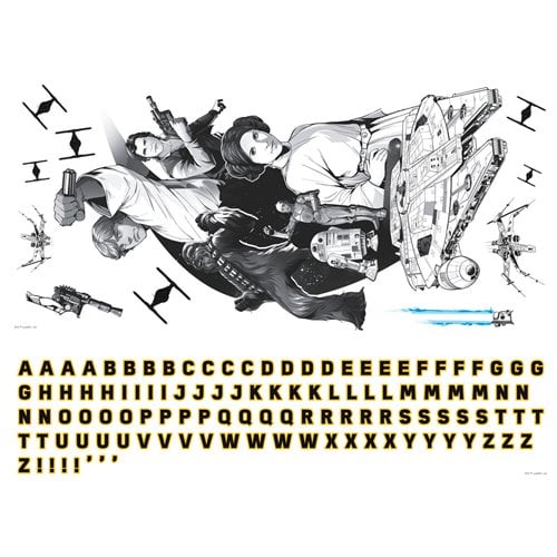 Star Wars Classic Peel and Stick Giant Wall Decals with Alphabet