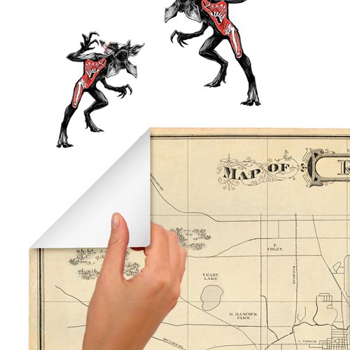 Stranger Things Dry Erase Hawkins Map Peel and Stick Giant Wall Decals
