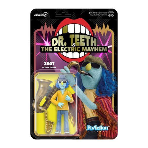 The Muppets Electric Mayhem Band Zoot 3 3/4-Inch ReAction Figure