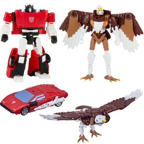 Transformers Generations Kingdom Battle Across Time Collection Deluxe Class WFC-K42 Sideswipe and Maximal Skywarp