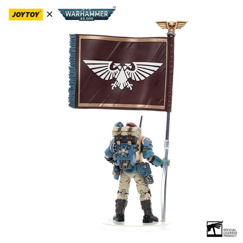 Joy Toy Warhammer 40,000 Astra Militarum Tempestus Scions Squad 55 Kappic Eagles Banner Bearer 1:18