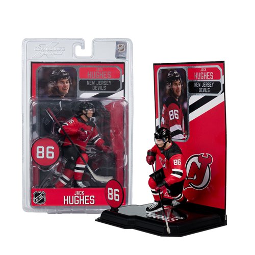 NHL SportsPicks New Jersey Devils Jack Hughes 7-Inch Posed Figure