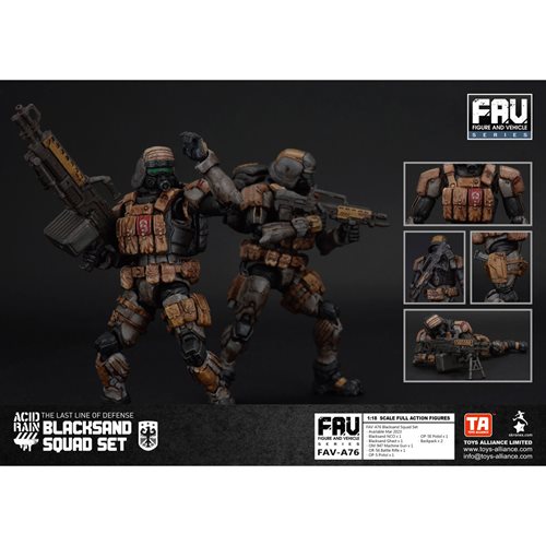 Acid Rain Blacksand Squad 1:18 Scale Action Figure Set of 2