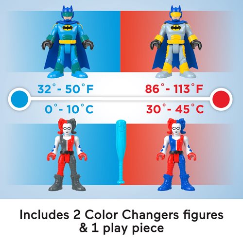 DC Super Friends Imaginext Color Changers Batman and Harley Quinn Mini-Figure 2-Pack