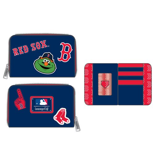 MLB Boston Red Sox Patches Zip-Around Wallet