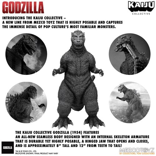 Kaiju Collective Godzilla (1954) Black and White Edition Figure