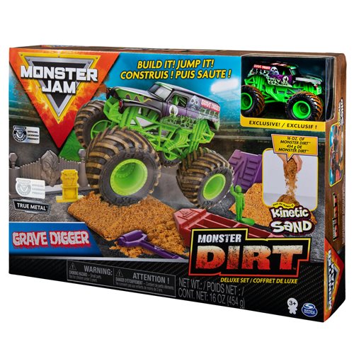Monster Jam Monster Dirt Deluxe Set Playset Case