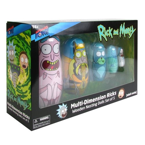 Rick and Morty Multi-Dimension Ricks Nesting Dolls Set of 5