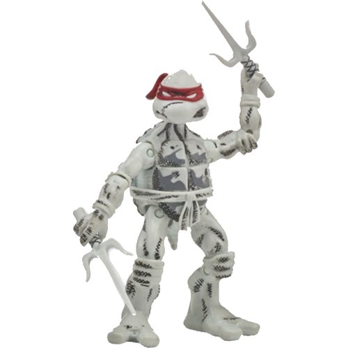 Teenage Mutant Ninja Turtles Classic Comic Book Series Black and White Turtles Action Figure 4-Pack