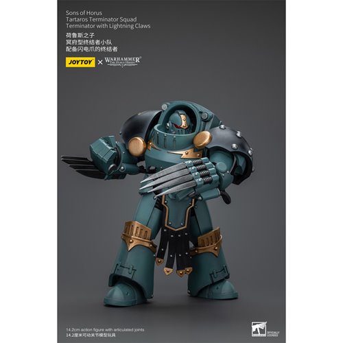 Joy Toy Warhammer 40,000 Sons of Horus Tartaros Squad Terminator with Lightning Claws 1:18 Scale Act