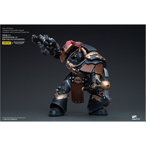 Joy Toy Warhammer 40,000 Sons of Horus Justaerin Terminator Squad with Carsoran Power Axe 1:18 Scale