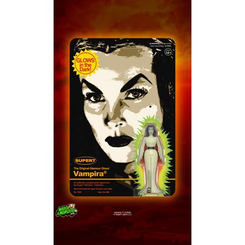 Vampira (Monster Glow) Glow-in-the-Dark 3 3/4-Inch ReAction Figure