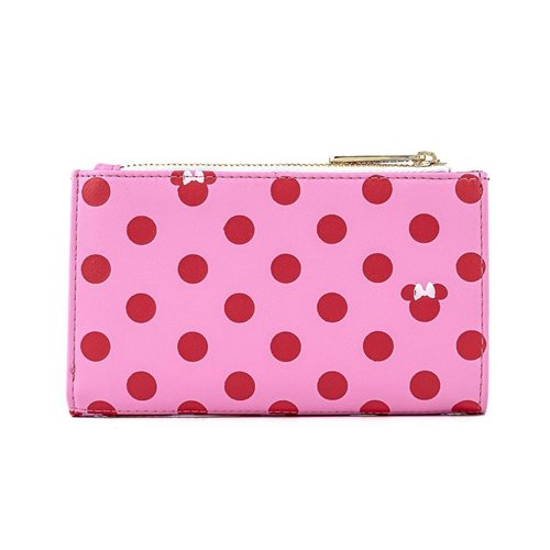 Minnie Mouse Pink Polka Dot Flap Wallet - Entertainment Earth