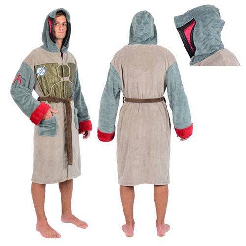Star Wars Adult Boba Fett Bounty Hunter Fleece Robe Bathrobe For Men W –  PJammy