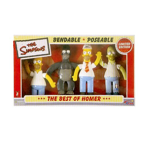 The Simpsons Bendables Best of Homer Collection