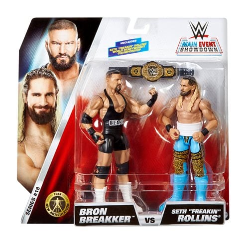 WWE Main Event Showdown Series 18 Seth Rollins vs. Bron Breakker Action Figure 2-Pack