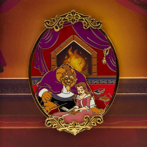Beauty and the Beast Fireplace Scene 3-Inch Collector Pin