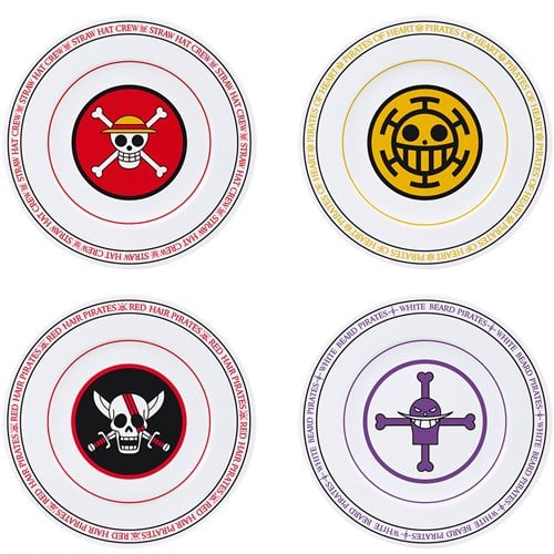 One Piece Pirate Emblems Plate 4-Pack Set