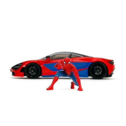 Hollywood Rides Marvel Spider-Man McLaren 720S 1:24 Scale Die-Cast Metal Vehicle with Spider-Man Fig