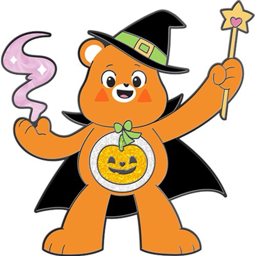Care Bears Halloween Wizard Trick-or-Sweet Bear Glow-in-the-Dark Enamel Pin - Entertainment Earth Ex