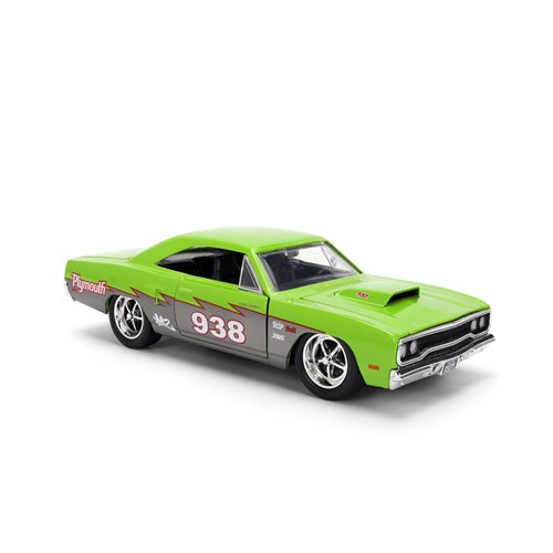 Bigtime Muscle 1970 Plymouth Road Runner Glossy Green 1:24 Scale Die-Cast Metal Vehicle