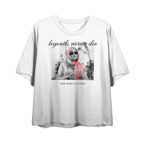 The White Lotus Tanya McQuoid Legends Never Die Cropped T-Shirt