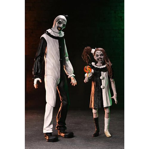 Terrifier 2 Ultimate Art the Clown and Little Pale Girl 7-Inch Scale Action Figure 2-Pack
