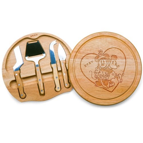 Mickey and Minnie Mouse Heart Circo Cheese Cutting Board and Tools Set