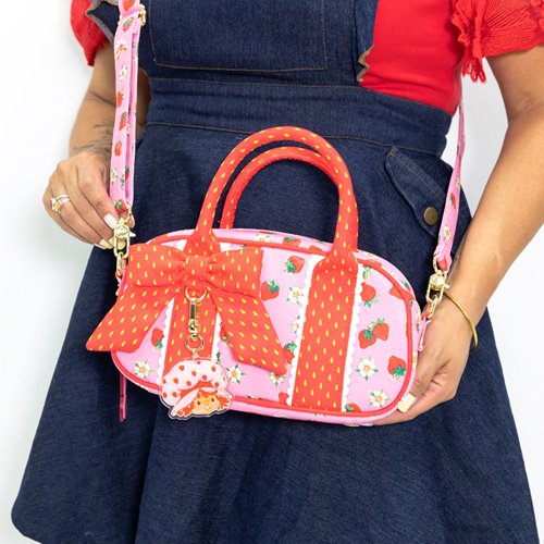 Strawberry Shortcake Duffelette Crossbody Bag with Acrylic Charm