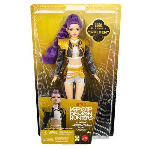 Kpop Demon Hunters Huntr/x Rumi Golden Singing Doll