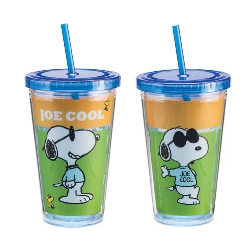 Peanuts Boo 20 oz. Glitter Travel Cup with Straw